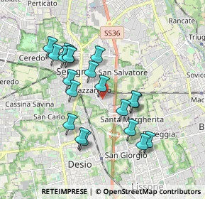 Mappa Via Claudio Monteverdi, 20831 Seregno MB, Italia (1.6875)
