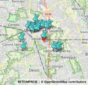 Mappa Via Claudio Monteverdi, 20831 Seregno MB, Italia (1.361)