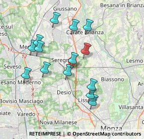 Mappa Via Claudio Monteverdi, 20831 Seregno MB, Italia (3.55714)