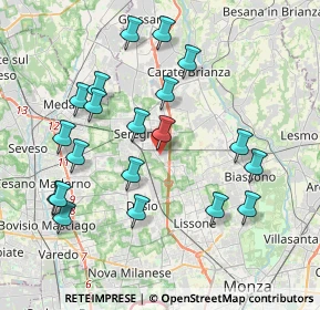 Mappa Via Claudio Monteverdi, 20831 Seregno MB, Italia (4.0725)
