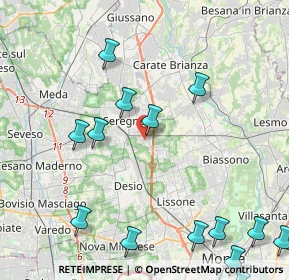 Mappa Via Claudio Monteverdi, 20831 Seregno MB, Italia (5.79733)