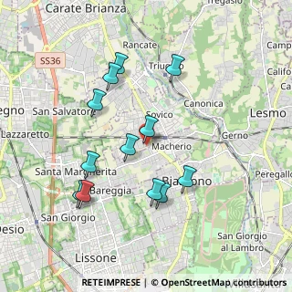 Mappa Via P. P. Pasolini, 20845 Sovico MB, Italia (1.8025)