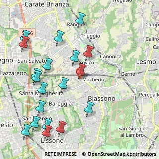 Mappa Via P. P. Pasolini, 20845 Sovico MB, Italia (2.52842)