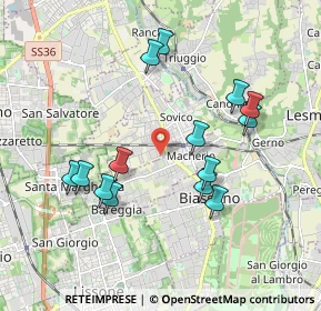 Mappa Via P. P. Pasolini, 20845 Sovico MB, Italia (1.845)