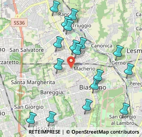 Mappa Via P. P. Pasolini, 20845 Sovico MB, Italia (2.14529)