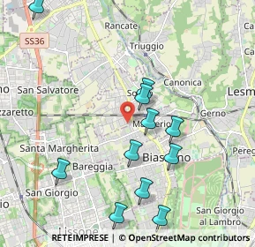 Mappa Via P. P. Pasolini, 20845 Sovico MB, Italia (2.07455)