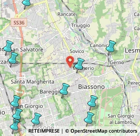 Mappa Via P. P. Pasolini, 20845 Sovico MB, Italia (3.28462)