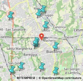 Mappa Via P. P. Pasolini, 20845 Sovico MB, Italia (2.2925)