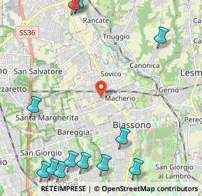 Mappa Via P. P. Pasolini, 20845 Sovico MB, Italia (3.19917)