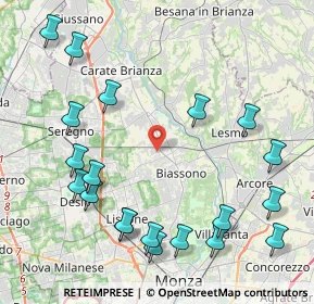 Mappa Via P. P. Pasolini, 20845 Sovico MB, Italia (5.0945)