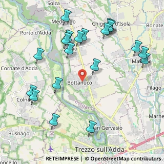 Mappa 24040 Bottanuco BG, Italia (2.4445)