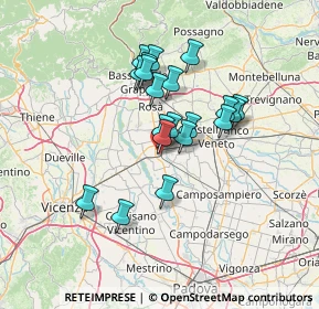 Mappa Via Cà Nave, 35013 Cittadella PD, Italia (10.9495)