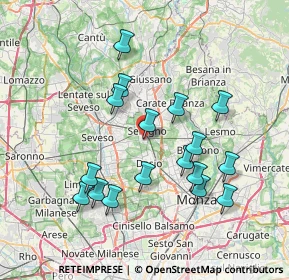 Mappa Via Oriani, 20831 Seregno MB, Italia (7.15176)