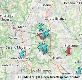 Mappa Via Oriani, 20831 Seregno MB, Italia (5.09462)