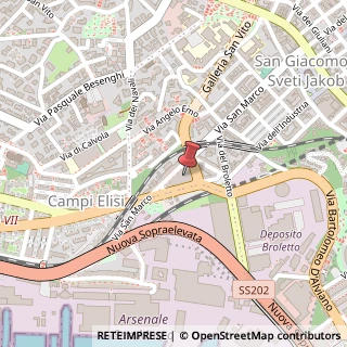 Mappa Viale Campi Elisi, 58, 34143 Trieste, Trieste (Friuli-Venezia Giulia)