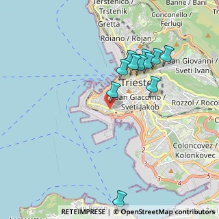 Mappa Via Gian Rinaldo Carli, 34123 Trieste TS, Italia (1.88182)