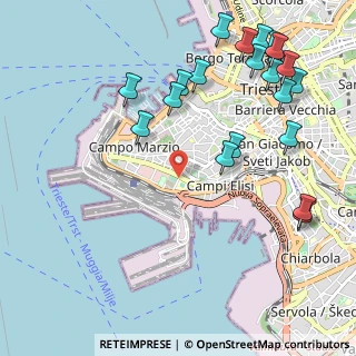 Mappa Via Gian Rinaldo Carli, 34123 Trieste TS, Italia (1.294)