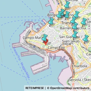 Mappa Via Gian Rinaldo Carli, 34123 Trieste TS, Italia (1.43154)