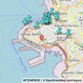 Mappa Via Gian Rinaldo Carli, 34123 Trieste TS, Italia (1.0295)