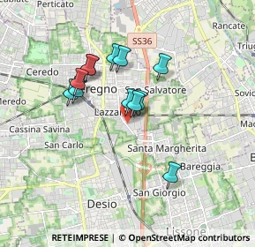 Mappa Via L. Pontiggia, 20831 Seregno MB, Italia (1.3925)