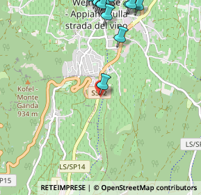 Mappa Via Caldaro, 39057 Appiano sulla strada del vino BZ, Italia (1.539)