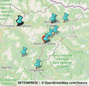 Mappa Via Cogonie, 32044 Pieve di Cadore BL, Italia (15.57688)