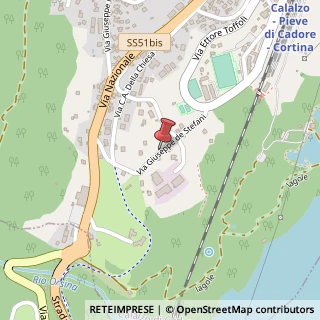 Mappa Via Giuseppe de Stefani, 24, 32042 Calalzo di Cadore, Belluno (Veneto)