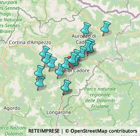 Mappa Via Longiarù, 32044 Pieve di Cadore BL, Italia (9.40444)