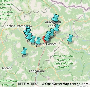Mappa Via Giosuè Carducci, 32044 Pieve di Cadore BL, Italia (10.4595)