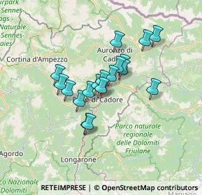 Mappa Lago di Centro Cadore, 32044 Pieve di Cadore BL, Italia (9.85056)