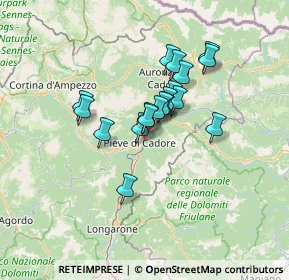 Mappa Lago di Centro Cadore, 32044 Pieve di Cadore BL, Italia (9.53789)