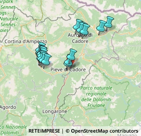Mappa Lago di Centro Cadore, 32044 Pieve di Cadore BL, Italia (12.5875)