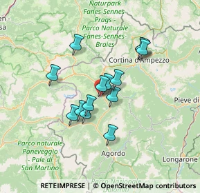 Mappa Strada Statale, 32020 Rocca Pietore BL, Italia (10.42)