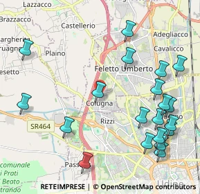 Mappa Via Bologna, 33010 Colugna UD, Italia (2.5355)