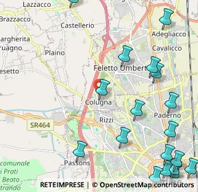 Mappa Via Bologna, 33010 Colugna UD, Italia (3.055)