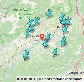 Mappa Via Cavassico Inferiore, 32036 Sedico BL, Italia (7.28059)