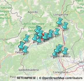 Mappa Via Cavassico Inferiore, 32036 Sedico BL, Italia (10.575)