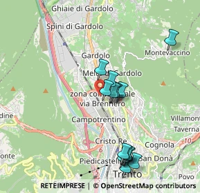 Mappa Via Giancarlo Maroni, 38121 Trento TN, Italia (1.80667)