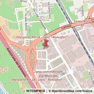 Mappa Via del Commercio, 55, 38121 Trento, Trento (Trentino-Alto Adige)