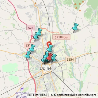 Mappa Via Rizzolo, 33100 Udine UD, Italia (2.85857)