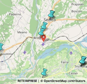 Mappa Via Silonghe, 32036 Sedico BL, Italia (3.1075)