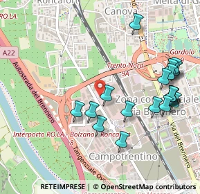 Mappa Interporto Merci, 38121 Trento TN, Italia (0.5555)