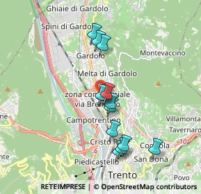 Mappa 38121 Trento TN, Italia (1.56077)