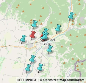 Mappa Via Luinis, 33043 Cividale del Friuli UD, Italia (3.14083)