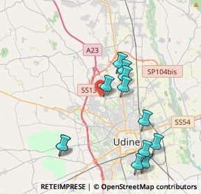 Mappa Via Lombardia, 33010 Tavagnacco UD, Italia (3.98417)