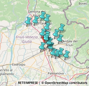 Mappa Via Lombardia, 33010 Tavagnacco UD, Italia (9.0125)