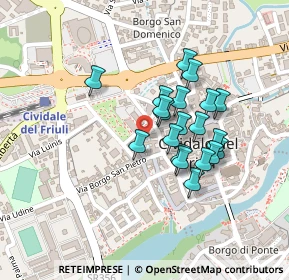 Mappa Piazza Dante, 33043 Cividale del Friuli UD, Italia (0.169)