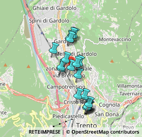 Mappa Bren Center, 38121 Trento TN, Italia (1.482)