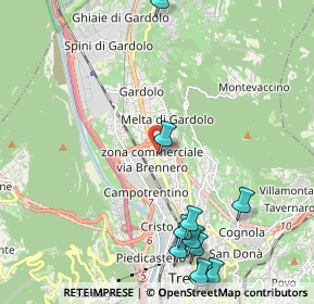 Mappa Bren Center, 38121 Trento TN, Italia (2.71909)