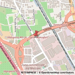 Mappa Via Maccani Ezio, 201, 38121 Trento, Italia, 38121 Trento, Trento (Trentino-Alto Adige)